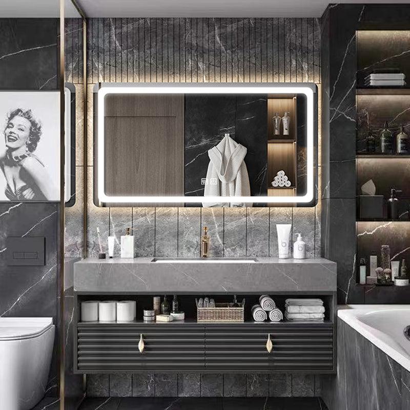 luxury double sink wall mount bathroom vanity and led mirror cabinet northern interiors 5