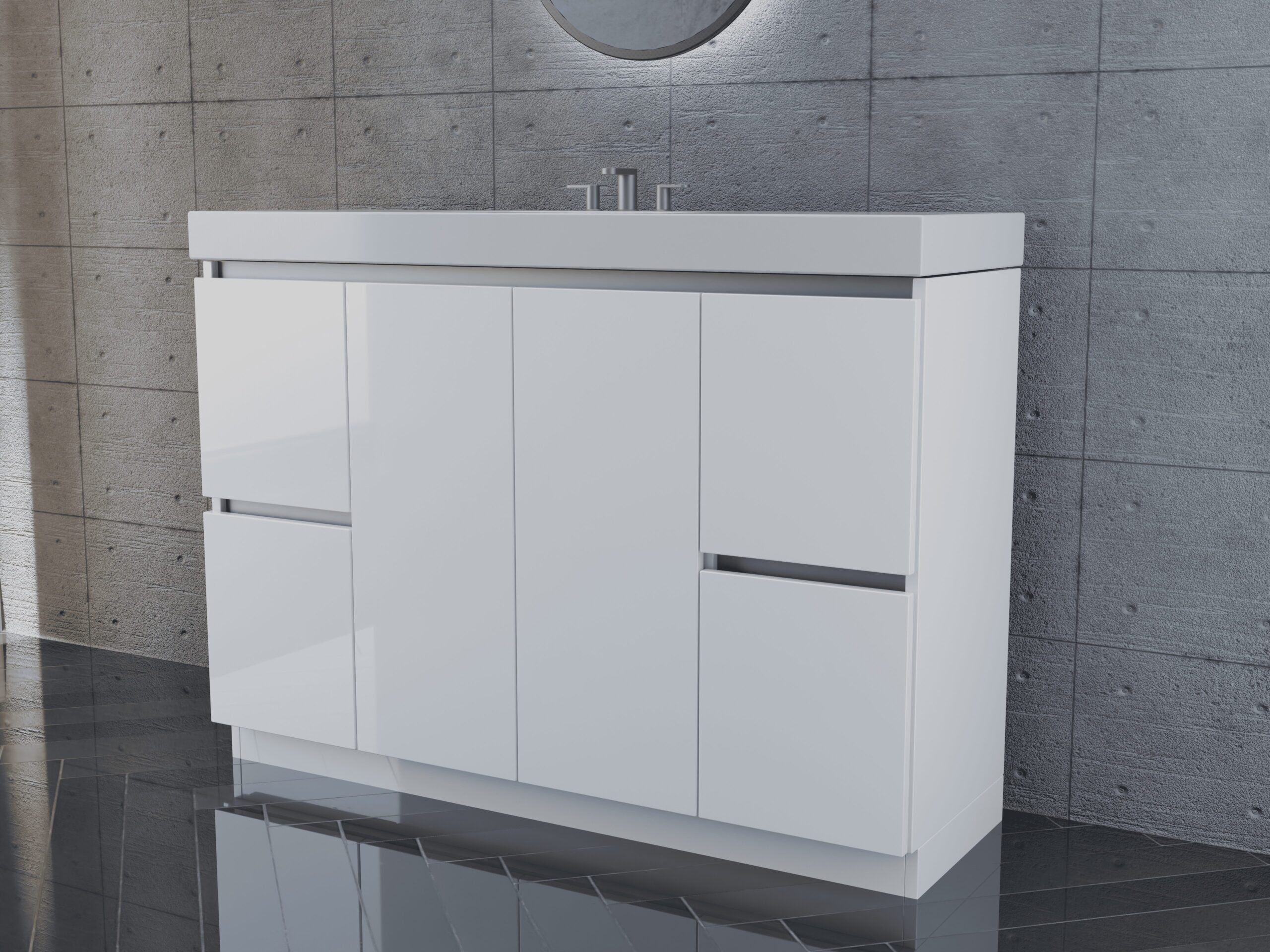 48in GlossyWhite w Aluminum 3 48in GlossyWhite w Aluminum 3