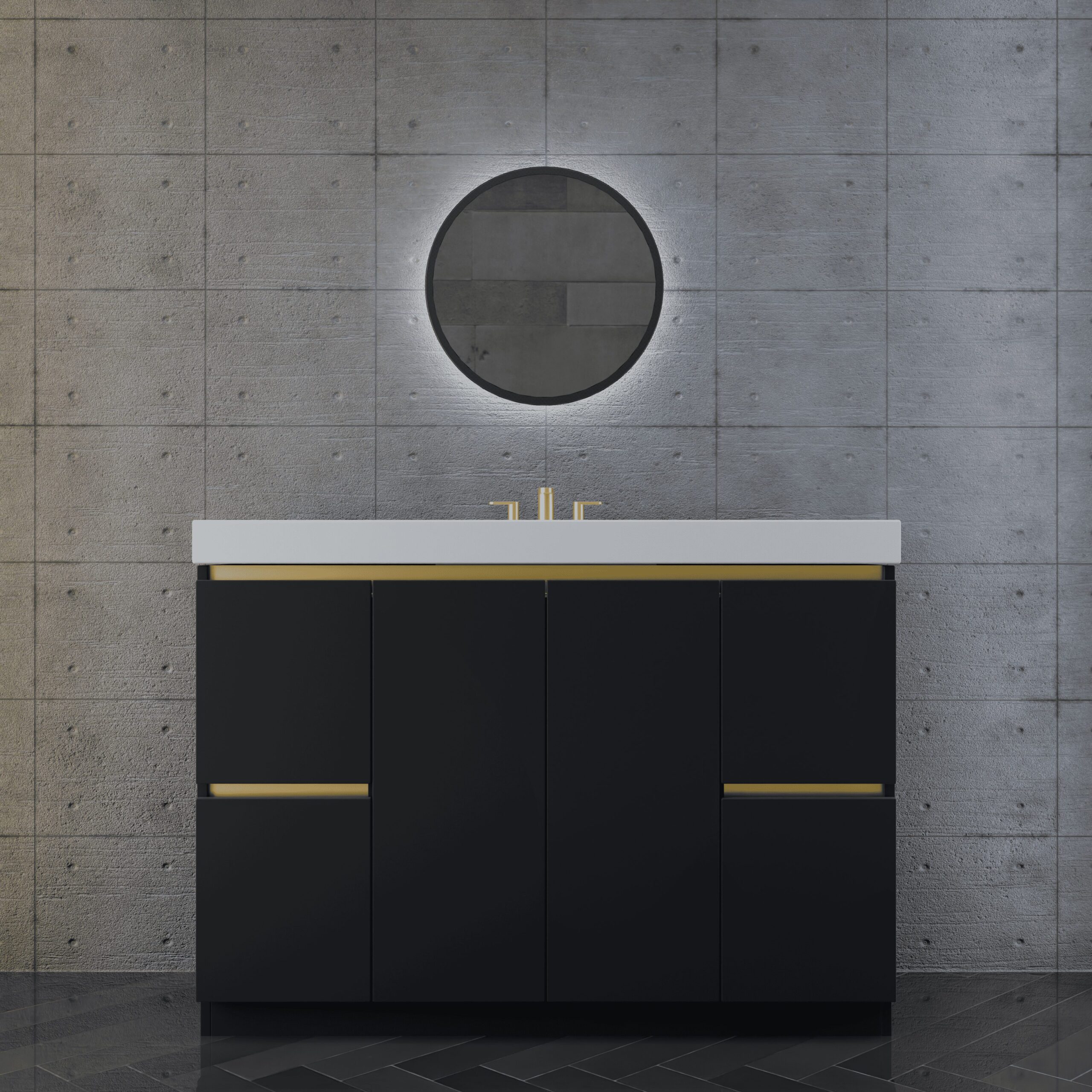 48in MatBlack w Gold 48in MatBlack w Gold