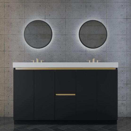 60in MatBlack w Gold